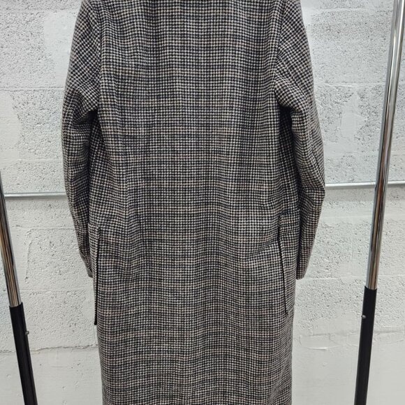 NWT Bernardo Women’s Microhoundstooth Wool Duster Coat Brown Size S - Picture 7 of 9